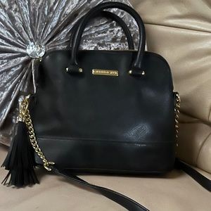 Madden Girl CrossBody Shoulder Bag Black Gold Chain